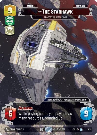 The Starhawk - Prototype Battleship (Prestige) - Jump to Lightspeed Star Wars Unlimited Trading Card