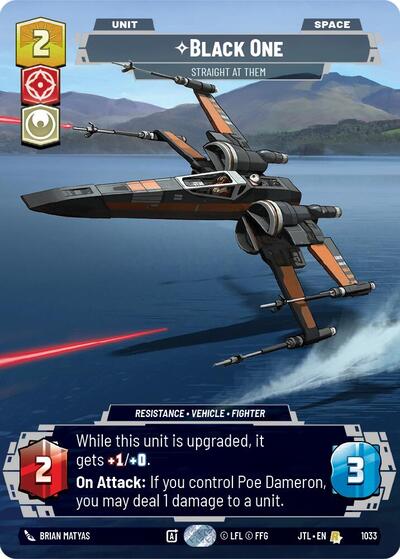Black One - Straight At Them (Prestige) - Jump to Lightspeed Star Wars Unlimited Trading Card