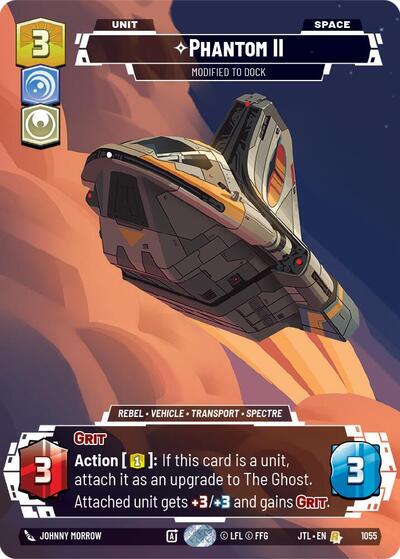 Phantom II - Modified to Dock (Prestige Foil) - Jump to Lightspeed Star Wars Unlimited Trading Card