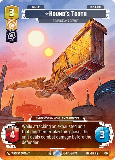Hound's Tooth - Reliable and Deadly (Prestige Foil) - Jump to Lightspeed Star Wars Unlimited Trading Card