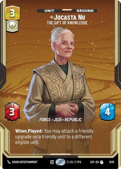 Jocasta Nu - The Gift of Knowledge (Prestige) - Legends of the Force Star Wars Unlimited Trading Card