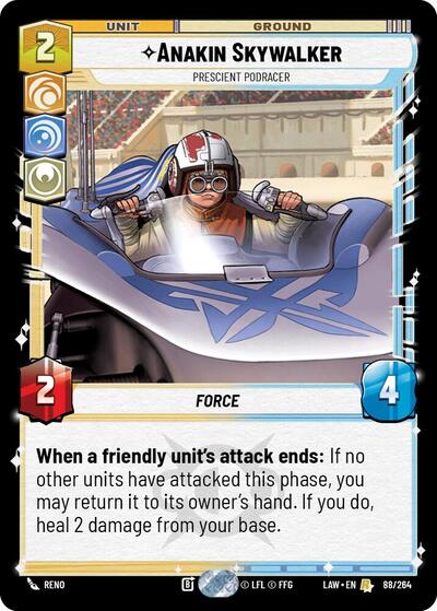 Anakin Skywalker - Prescient Podracer - A Lawless Time Star Wars Unlimited Trading Card