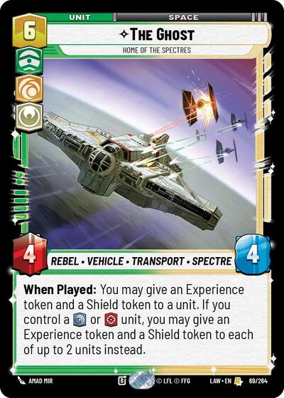 The Ghost - Home of the Spectres - A Lawless Time Star Wars Unlimited Trading Card