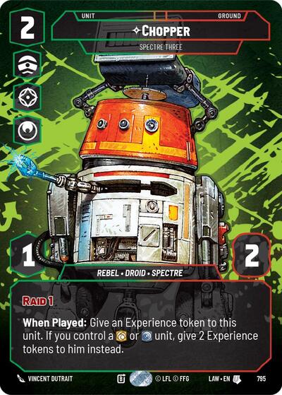 Chopper - Spectre Three (Prestige) - A Lawless Time Star Wars Unlimited Trading Card